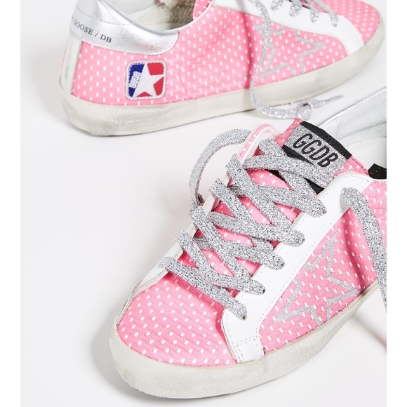 Golden Goose Superstar Sneaker Pink/Silver Dot NIB - Picture 1 of 8